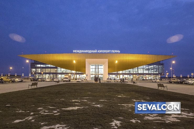 Алюминиевые облицовочные панели для  Аэропорта "Большое Савино" 